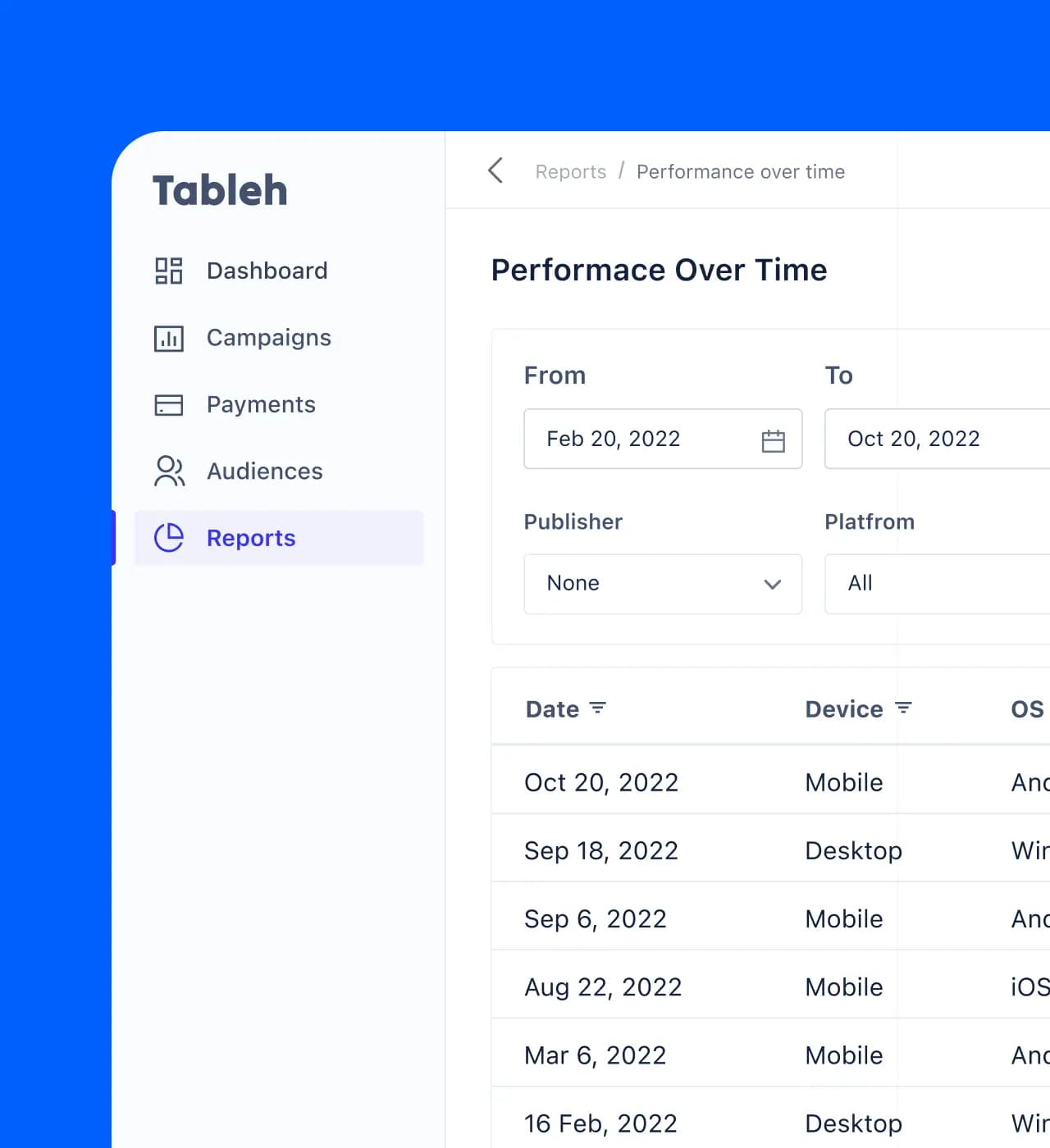 Tableh